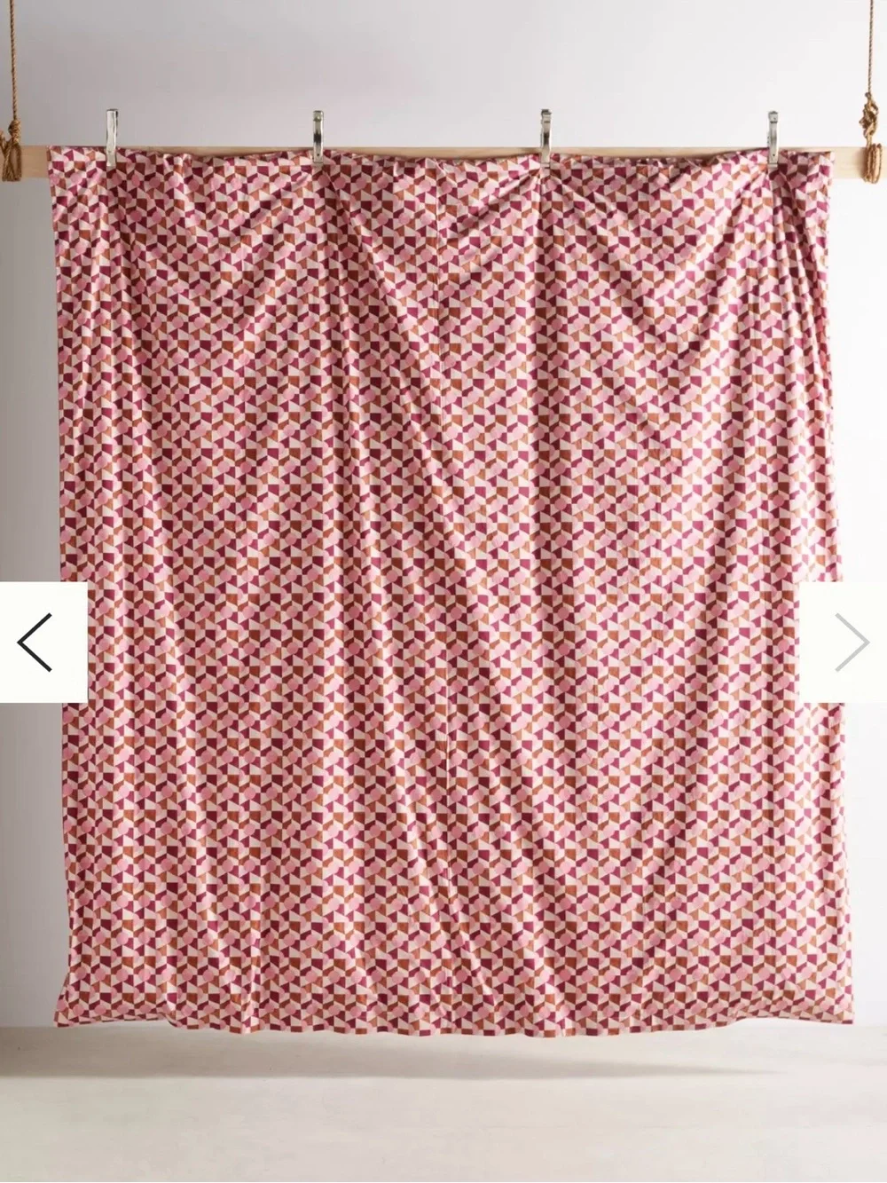 Anthropologie Papunya King Size Complete Set Bold Purple & Blue Geometric